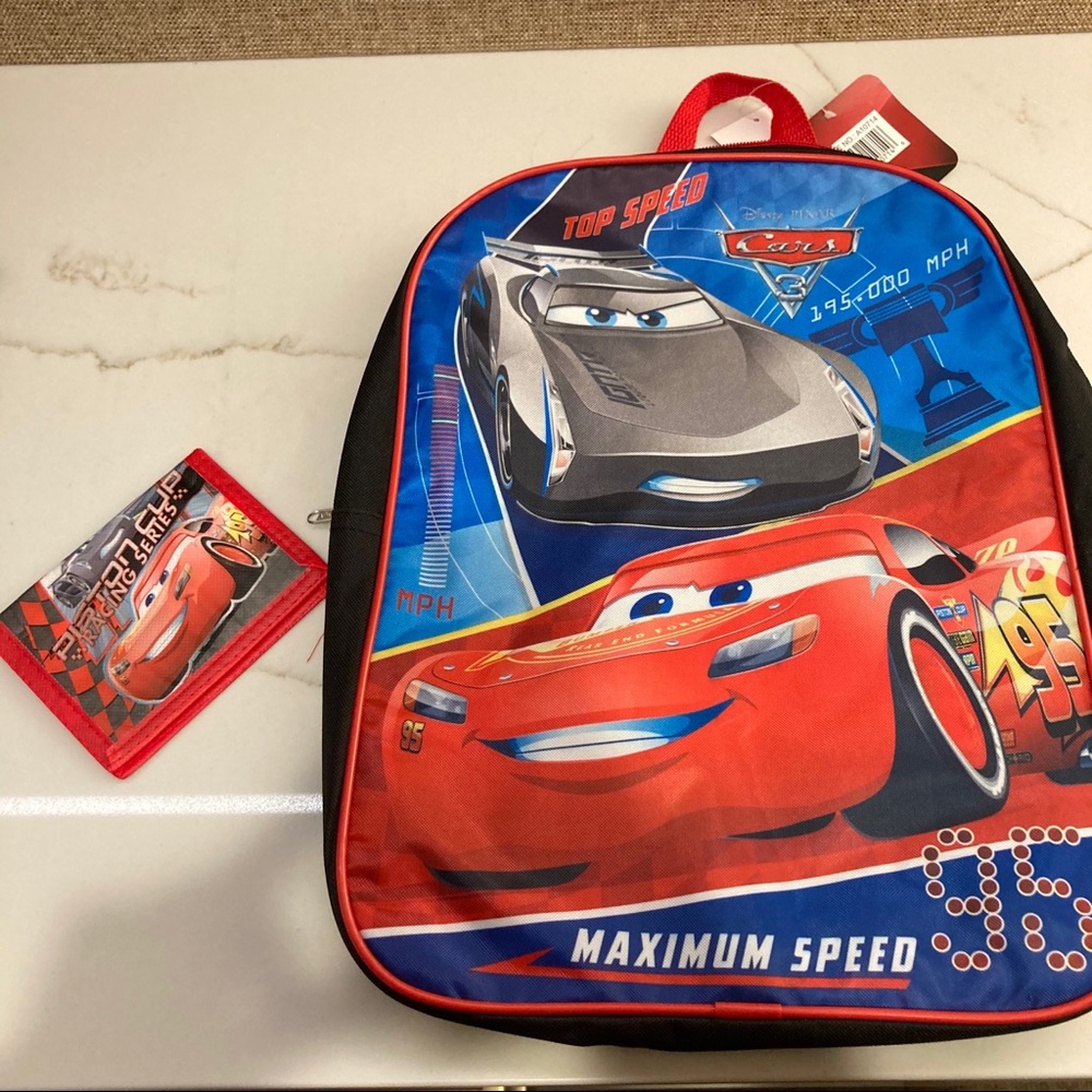 🆕Cars 3 Backpack and Wallet  NWT